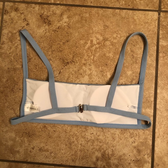 Light Blue Ribbed Hook String Bikini Set - L - Picture 3 of 6
